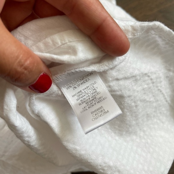 Caslon white puff sleeve cotton blouse - Picture 4 of 4